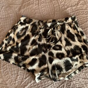 Leopard Print Women's Pajama Shorts